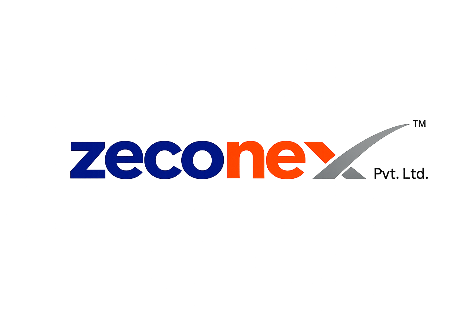 ZECONEX Official Brand Mark with Dynamic Swooping Checkmark